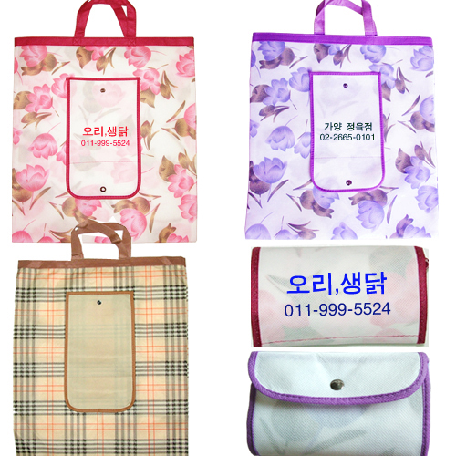 부직포 시장가방, 장바구니, 시장 바구니, 쇼핑백 38X48cm