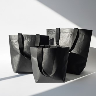 블랙 rpet 리유저블 가방 소형 380x300x130mm