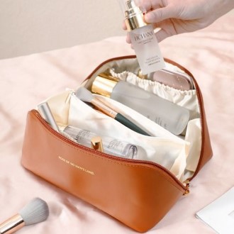 여행용 대용량 사각 화장품 파우치