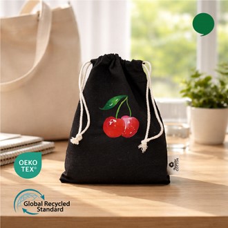 오코텍스 리사이클 블랙 미르셔링 파우치 (21*25cm/밑면없음)