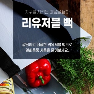 리유저블백 1도 실크인쇄 택배비 무료 r pet 중형 당일출고