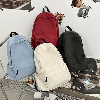 심플 무지 백팩 대학생 가방 H251