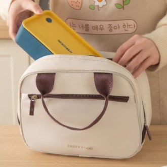 라운드지퍼 감성 보냉백