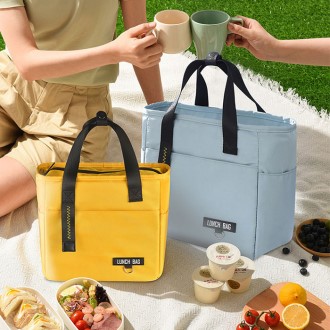 C006 심플스퀘어 보온 보냉백 런치백 인쇄 도시락가방 보냉가방