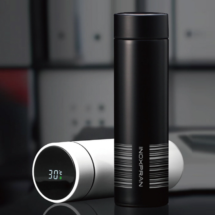 이녹스프랑 스마트 터치 온도계 녹차망 텀블러 450ml