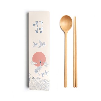목가공방 천연 오일 순수 달 수저 1인 선물세트