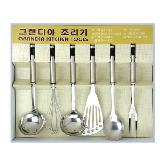 BK 국자, 면국자, 스푼, 포크, 거품기, 뒤집개 세트 OM505
