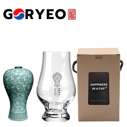 한국전통 위스키잔 고려청자 노징글라스 니트잔 170ml