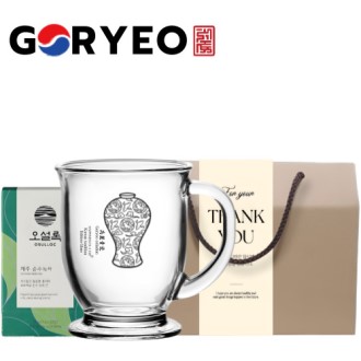 한국전통 고려청자 머그컵 440ml 오설록 티백 선물세트