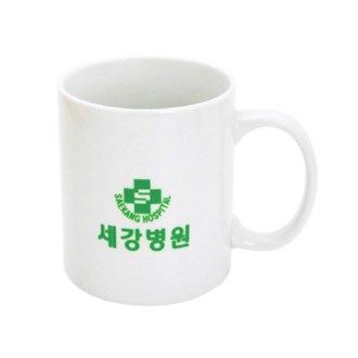 직선 백자 머그컵
