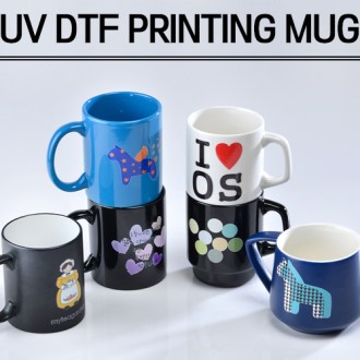 드망즈 UV DTF필름 인쇄머그 올블랙