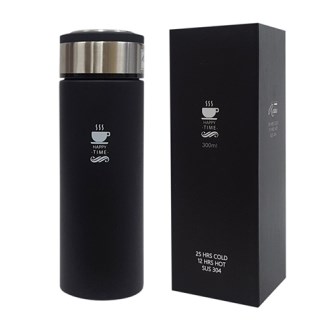 보온 보냉 슬림 텀블러 300ml happy time