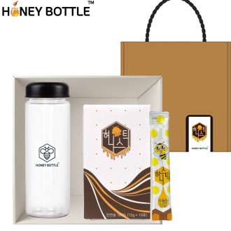 트라이탄 허니보틀 500ml 국내산 꿀스틱 허니스틱 10포 답례품 기프트세트