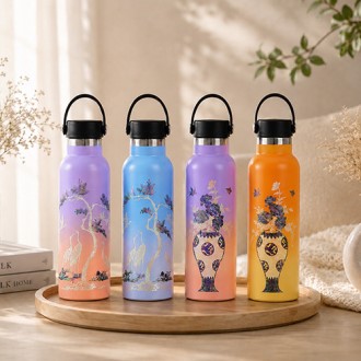 아름누리 자개 아트 투톤 텀블러 (화병송학)