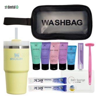 스탠리 ��처591ml 빨대 텀블러 세트6호 세면백 LG미니스 혀클리너 가그린2p(쇼핑백포함)