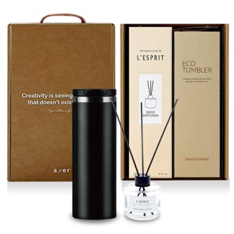 레스쁘리 고급 더벅스텀블러 세트 B, 텀블러 450ml + 디퓨저120ml