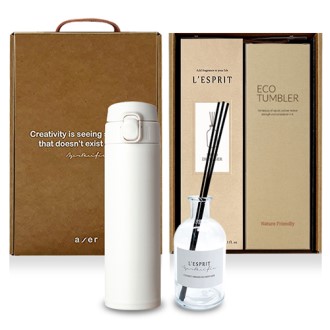 레스쁘리 고급 모던원터치텀블러 세트 A(텀블러+디퓨저150ml)
