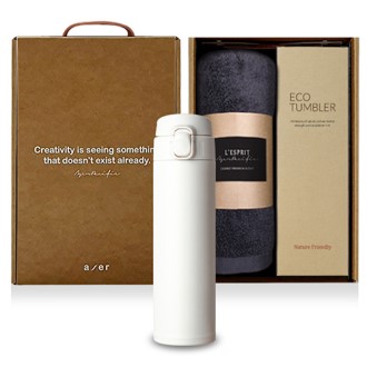 레스쁘리 고급 모던원터치텀블러 세트 F(텀블러500ml+타올)