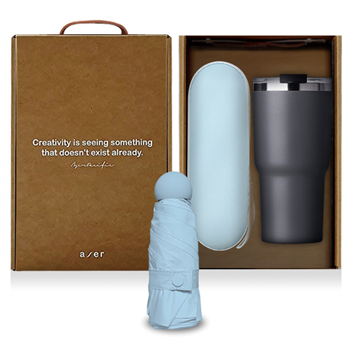레스쁘리 고급 마이티텀블러 세트 C(텀블러500ml+마카롱우산)