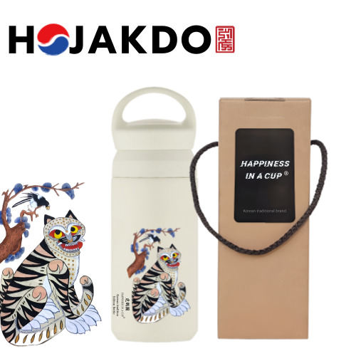 한국전통 민화 까치와호랑이 호작도 데이오프 텀블러 350ml