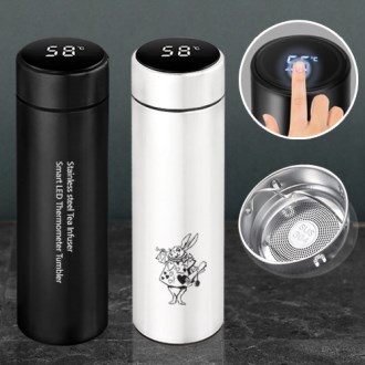 (H- 091) 스텐 녹차망 스마트 LED 온도 텀블러