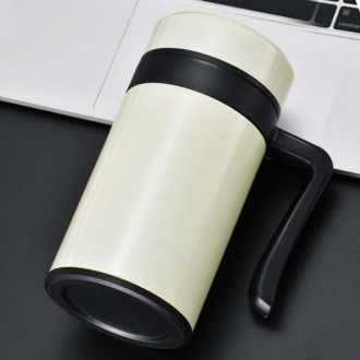 보온보냉 손잡이 텀블러(450ml) (화이트) / 스텐텀블러