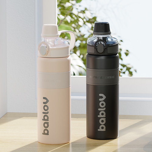 바블로브 보온보냉 원터치 빨대 스텐텀블러 650ml