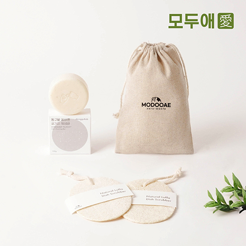 모두애 천연 수세미 설거지 세트