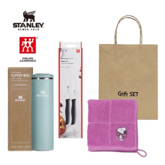 스탠리 트랜짓 플립탑머그473ml 텀블러세트3호 헹켈과도2종 송월주방타올 쇼핑백포함