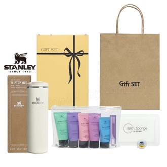 스탠리 트랜짓 플립탑머그473ml 텀블러세트6호 LG미니스8종 치실 바디스펀지 쇼핑백포함