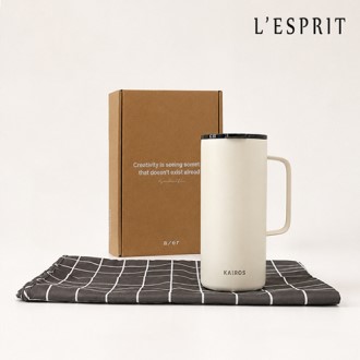 레스쁘리 고급 텀블러세트 L (브루스텐컵 591ml + 경량피크닉매트)