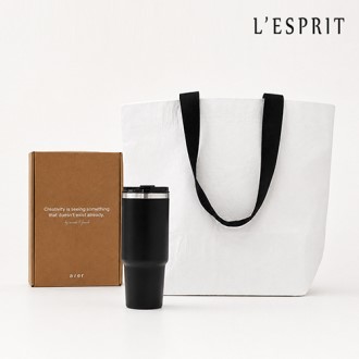 레스쁘리 고급 텀블러세트 MM (무빙 어드벤처 텀블러 570ml + 화이트 리유저블 쇼핑백)