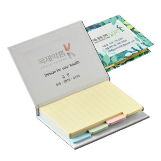 하드커버 인덱스 포스트잇 4색 점착메모지(대)
