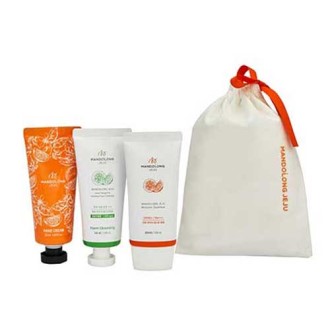 [맨도롱제주] 여행용세트1호핸드크림 50ml / 선블럭 50ml / 폼클린징 50ml  / 파우치 1개