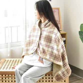 똑딱이 극세사 망토담요, 체크무늬 망또 담요 후드 담요 5종?