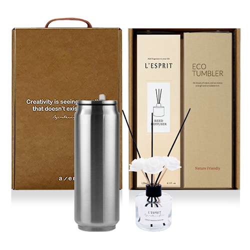 레스쁘리 고급 디퓨저 세트 M (디퓨저120ml + 캔 텀블러 500ml)