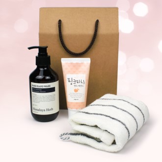 Nard 핸드워시280ml + 프리미엄 모달사 핸드타올 + 과일나라 핸드로션