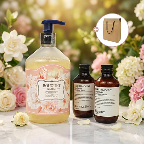 부케가르니 샴푸 500ml+나드 트리트먼트 100ml+끈케이스