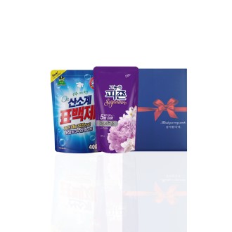 알뜰하게담은 세제세트8호(오투산소계표백제리필1P+고농축피죤리필1P)