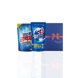 알뜰하게담은 세제세트9호(오투산소계표백제리필1P+엑츠퍼펙트리필1P)