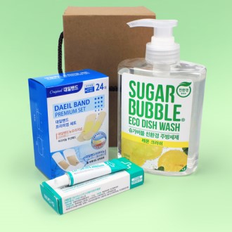 대일밴드 프리미엄 기획 24매입 세트 + 닥터스킨 연고 + 슈가버블 주방세제 470ml