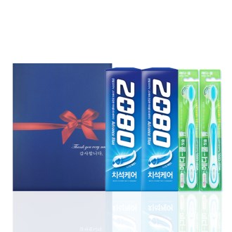 알뜰하게담은세트 1호 (2080 치약 2개 + 미세모 칫솔 2개)