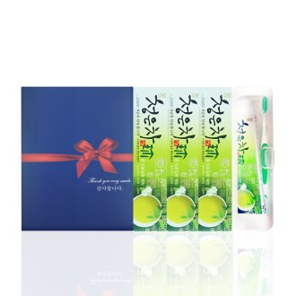 알뜰하게담은세트 10호 (청은차 치약 3개 + 휴대용 칫솔 치약세트 + 선물케이스)