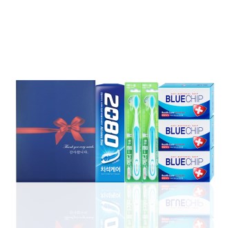 알뜰하게담은세트 25호 (2080 치약 + 비누 + 미세모 칫솔 + 선물케이스)