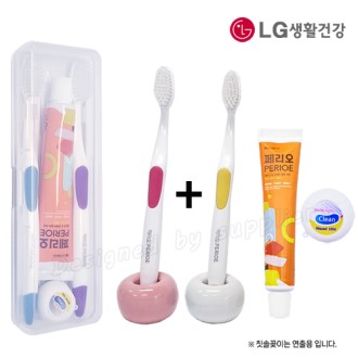 커플 LG미세모+페리오+치실 칫솔 치약 세트