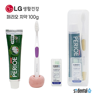 M케이스 LG미세모 페리오치약 100g + 치간칫솔 치약세트