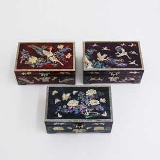 아름누리 한지 자개 대형보석함 3종