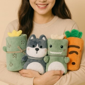 캐릭터담요 겨울 무릎담요 블랭킷 행사 기념품 증정 사은품