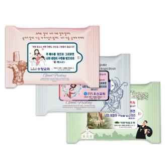 물티슈 베들레헴 3종 랜덤무광 15매 전도용 HO