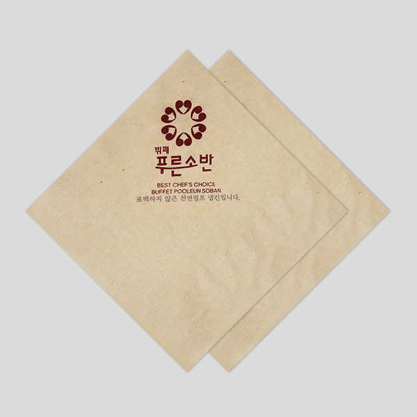 로고인쇄 네프킨 칵테일 냅킨 (갈색지)